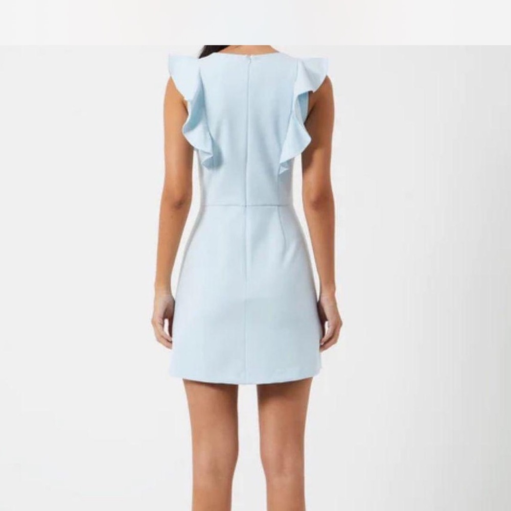 Light Blue Ruffle Sleeve Mini Dress - Picture 5 of 5